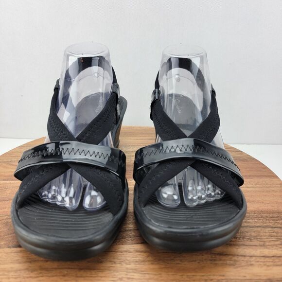 Skechers Womens Size 10 Black Cali Rumblers Slingback Wedge Sandals - Picture 3 of 10